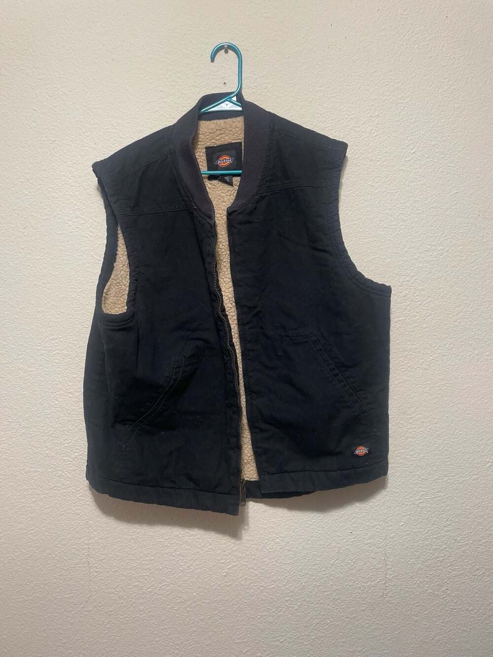 Dickies Sherpa Lined Duck Canvas Work Vest Black
